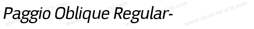 Paggio Oblique Regular字体转换